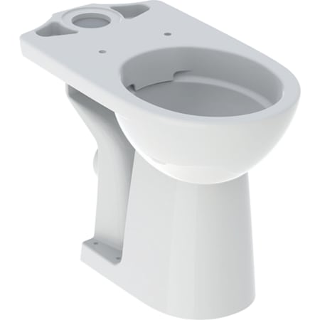 Geberit Selnova Comfort floor-standing WC for close-coupled exposed cistern, washdown, horizontal outlet, raised, Rimfree
