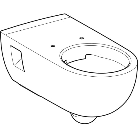 Geberit Renova Comfort V gh ngt Toilet Ekstra Langt Delvist Skjult 