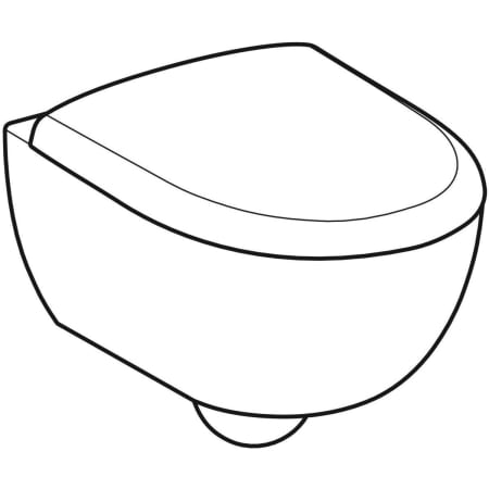 Pack WC suspendu à fond creux Geberit Renova Compact, compact, caréné, Rimfree, avec abattant WC