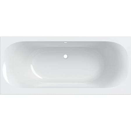 Geberit Soana rectangular bathtub, slim rim, duo, with feet