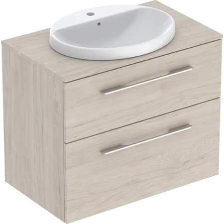 Geberit Selnova Square set of countertop washbasin with cabinet and washtop, two drawers - Countertop washbasins with cabinet,Countertop washbasins,For countertop washbasins