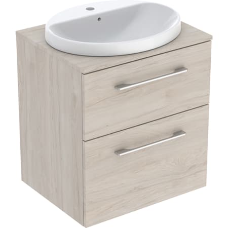 Geberit Selnova Square set of countertop washbasin with cabinet and washtop, two drawers - Countertop washbasins with cabinet,Countertop washbasins,For countertop washbasins