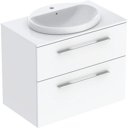 Geberit Selnova Square set of countertop washbasin with cabinet and washtop, two drawers - Countertop washbasins with cabinet,Countertop washbasins,For countertop washbasins