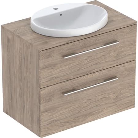 Geberit Selnova Square set of countertop washbasin with cabinet and washtop, two drawers - Countertop washbasins with cabinet,Countertop washbasins,For countertop washbasins