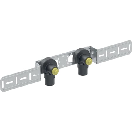 Geberit FlowFit connection bend 90°, premounted, double, offset, insulated