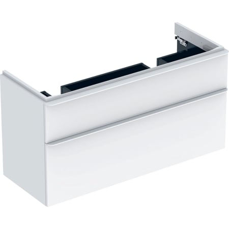 Geberit Smyle Square cabinet for double washbasin, with two drawers