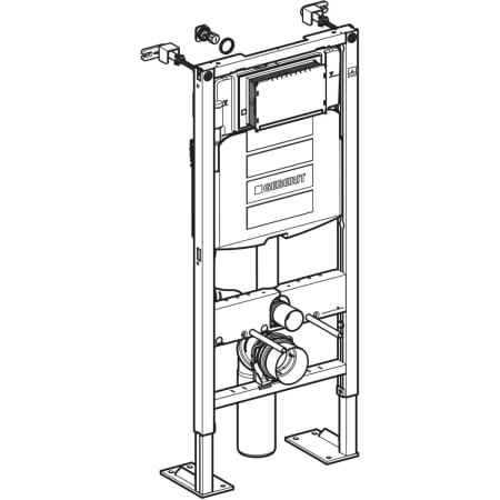 Bâti-support Geberit Duofix pour WC suspendu, 112 cm, avec réservoir à encastrer Sigma 12 cm, autoportant - Bâti-supports pour WC