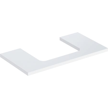 Geberit ONE washtop, with cut-out, for lay-on washbasin, rectangular
