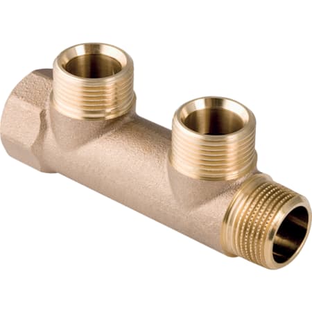 Geberit manifold with threaded connection and connection nipple for manifold, for Euro cone
