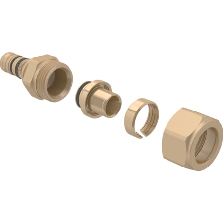 Geberit Mepla adaptor with screw connection to PEX pipes