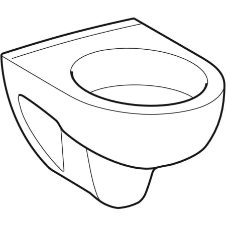 WC suspendu à fond creux Geberit Renova Compact, compact, sans trous d’abattant WC