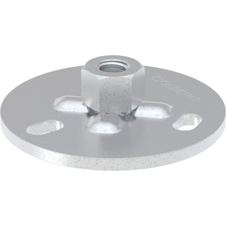 Geberit base plate, round, three-hole, with threaded socket M10