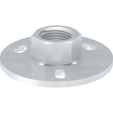 Geberit base plate, round, three-hole, with threaded socket G 1/2"