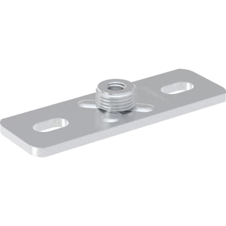 Geberit base plate, rectangular, two-hole, with threaded socket M10 / G 1/2"