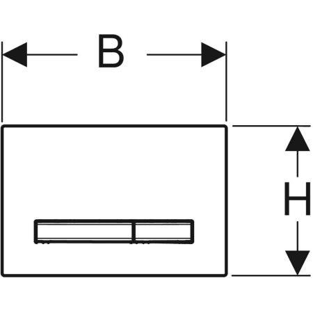 Geberit Sigma50 Betätigungsplatte für 2-Mengen-Spülung, Square, Metallfarbe Messing - Für Sigma UP-Spülkästen