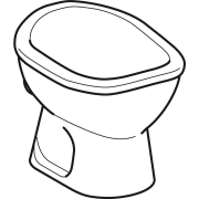 WC au sol pour enfant, cuvette à fond creux, sans trous pour abattant -  BAMBINI (Geberit) - MPSB DISTRIBUTION