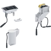 IDO Glow -WC-huuhtelupainike elektronisella huuhtelulla, paristokäyttöinen, kaksoishuuhtelu, kosketusvapaa
