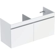 Meuble bas pour lavabo double Geberit Renova Plan, avec deux tiroirs et deux tiroirs à l'anglaise