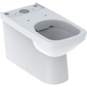 Geberit Selnova Square floor-standing WC for close-coupled exposed cistern, washdown, back-to-wall, semi-shrouded, Rimfree