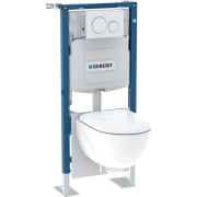 Bâti-pack® pour WC suspendu Geberit Duofix, 112 cm, avec réservoir à encastrer Sigma 12 cm, plaque de déclenchement Sigma20 et WC suspendu Renova Compact