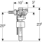Zdjęcie  Zawory napełniające do spłuczek podtynkowych - GEBERIT