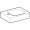 Lave-mains Geberit iCon — Dessin coté en perspective