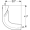 Coude Geberit HDPE BottomTurn — Plan coté de face