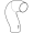 Coude Geberit HDPE BackFlip — Dessin coté en perspective