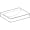 Lavabo Geberit ONE — Dessin coté en perspective