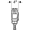 Robinet flotteur Geberit type 383, alimentation latérale, 3/8", mamelon en laiton, avec tube en cuivre — Plan coté de dessus