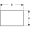 Plaque de fermeture Geberit Omega — Plan coté de face