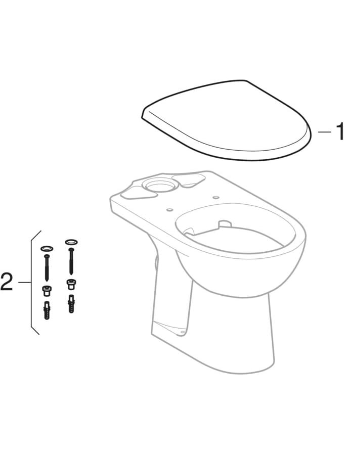 WC au sol Rimfree (Geberit Renova)