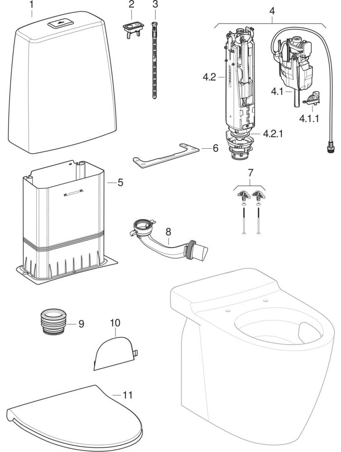 WC med synlig cistern (Ifö/IDO/Porsgrund Spira Art 6250, Spira Art 2.0, Glow Art)