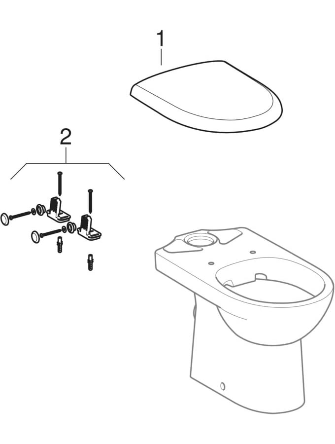 Staande wc's, Rimfree (Geberit Renova)