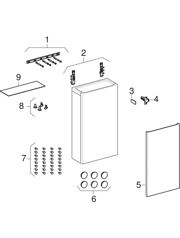 High-level cabinets (Geberit Renova Nr. 1 Plan, Renova Plan, Prima Style, 320)