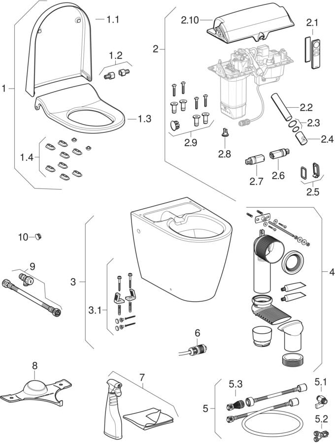 Geberit AquaClean Sela WC-Komplettanlagen Stand-WC