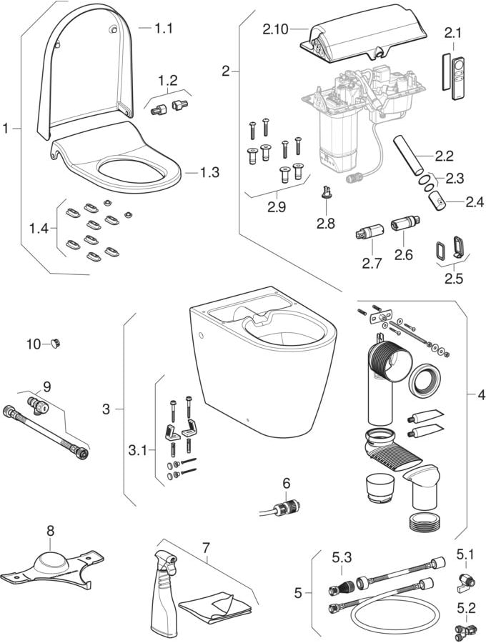 Inodoros bidé Geberit AquaClean Sela, inodoro al suelo