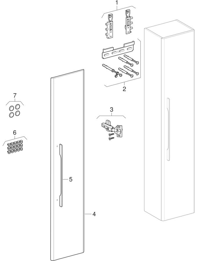 Tall cabinets (Geberit Smyle, Jam, 335, Traffic)