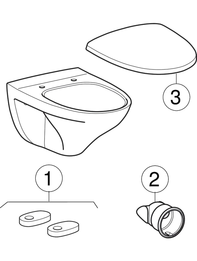 Veggmonterte toaletter (IDO/Porsgrund Seven D, Seven D 15)