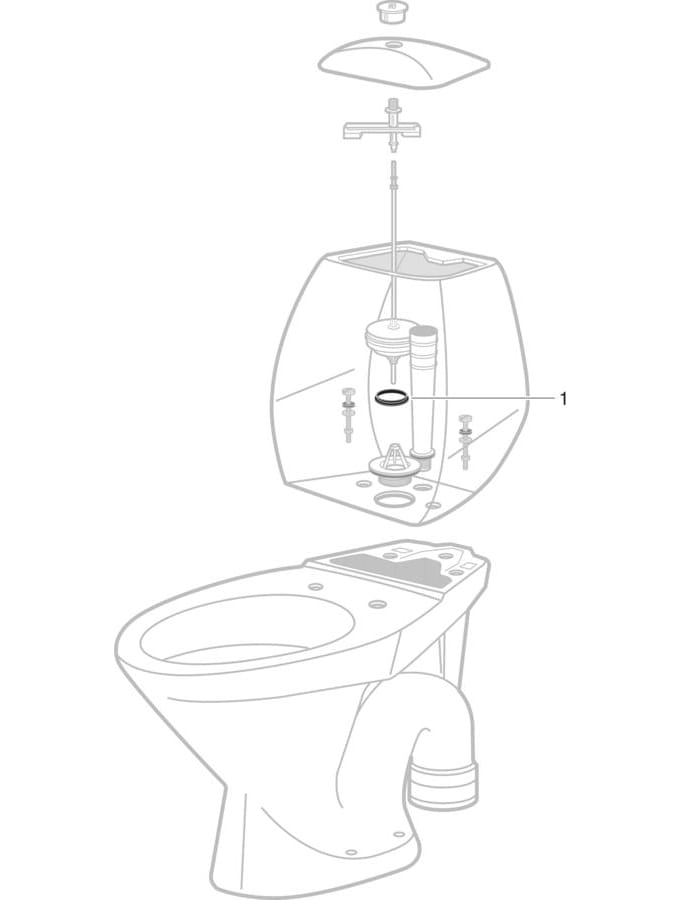 WC med synlig cistern (Ifö Carezza)