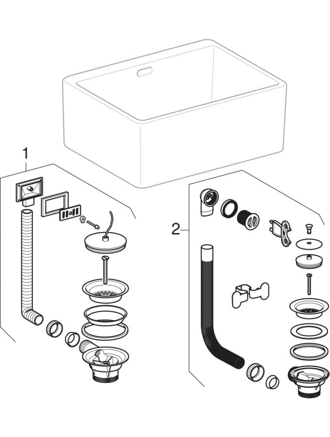 Utility sinks (Geberit Publica, Publica Garda, Satellit, Garda)