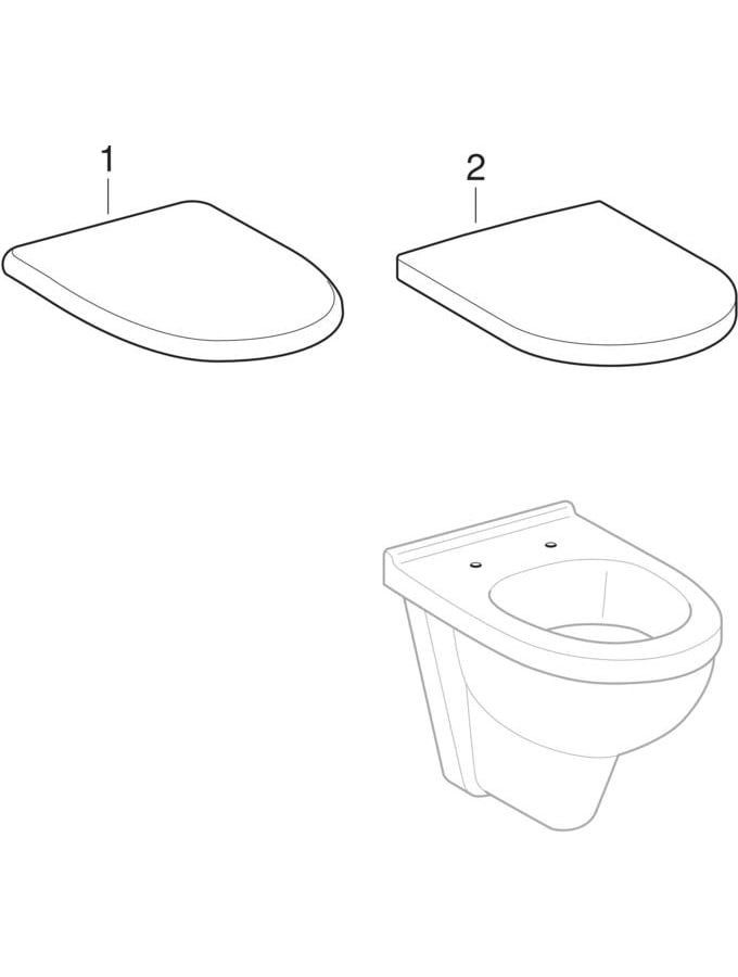 WC suspendus (Geberit Renova Comfort, Plus4, 300, 300 Comfort)