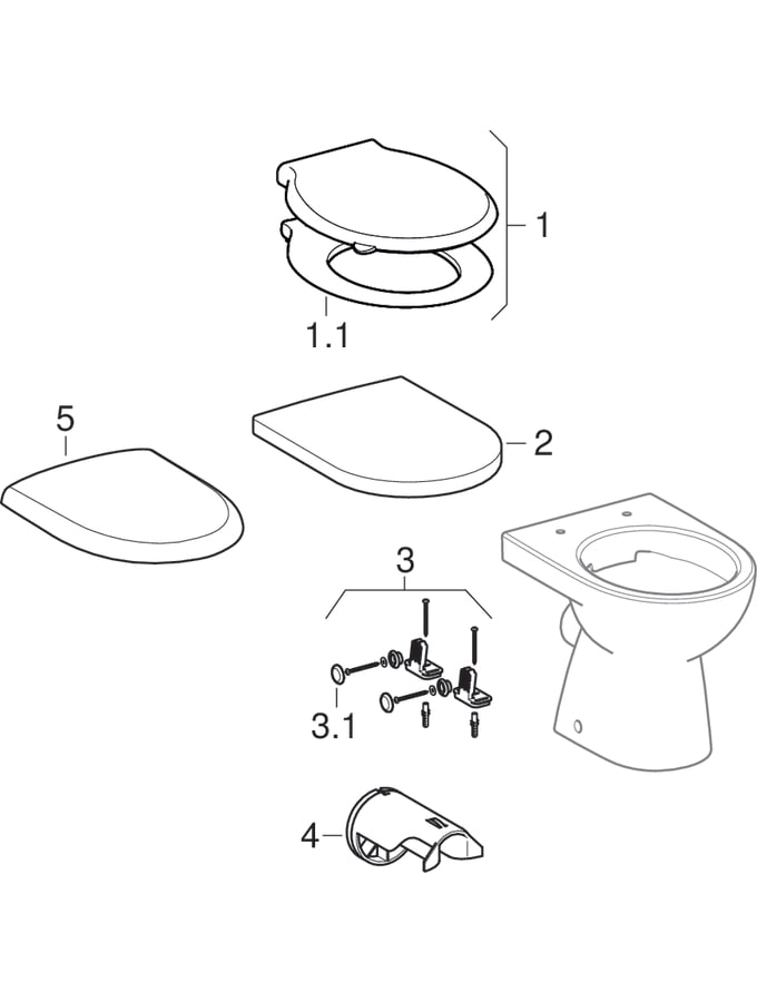 Álló WC Rimfree (Geberit Renova)