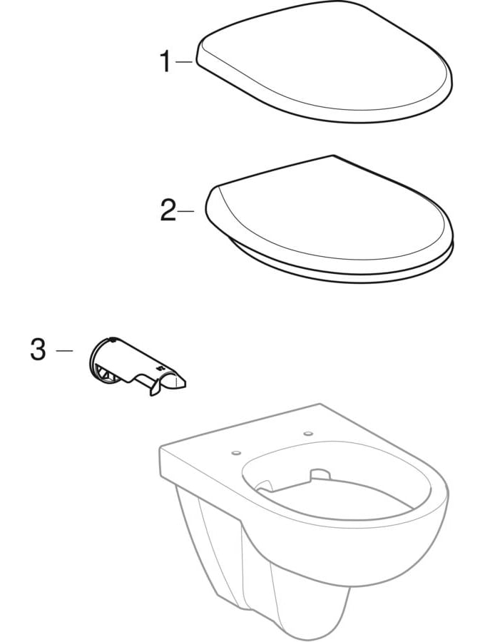 Stenske WC-školjke Rimfree (Geberit Selnova, Abalona, E100)