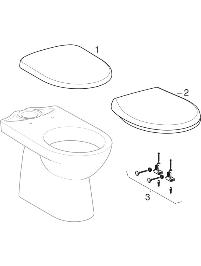 Talne WC-školjke (Geberit Selnova, Selnova Pro, Abalona, E100)