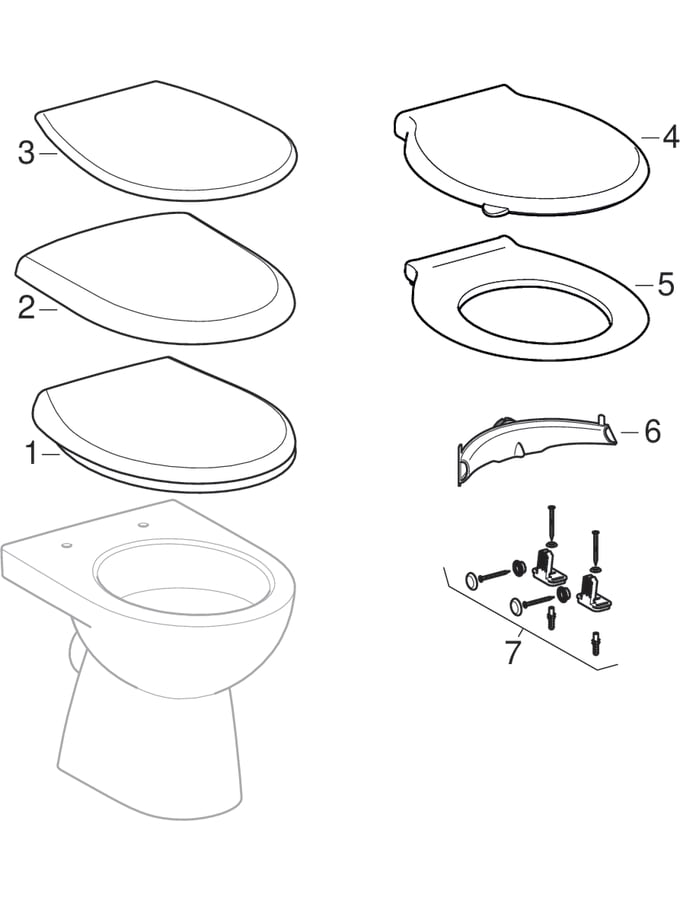 Stand-WCs (Geberit Renova)