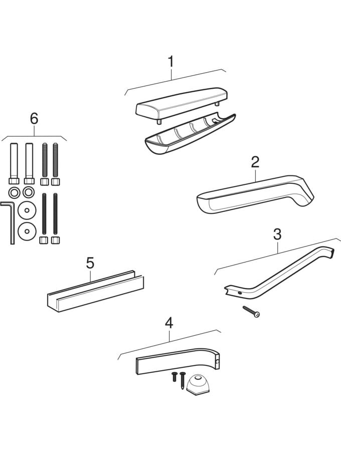 Armlener med toalettpapirholder (Ifö/IDO/Porsgrund Care, Glow, Seven D, Sign, Vinta)
