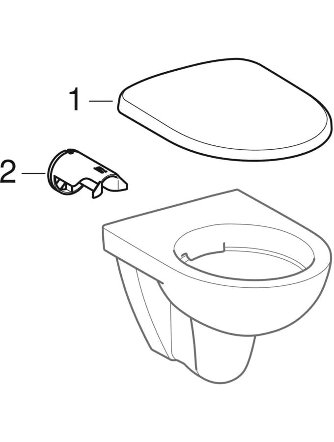 Stenske WC-školjke Rimfree (Geberit Selnova Compact)