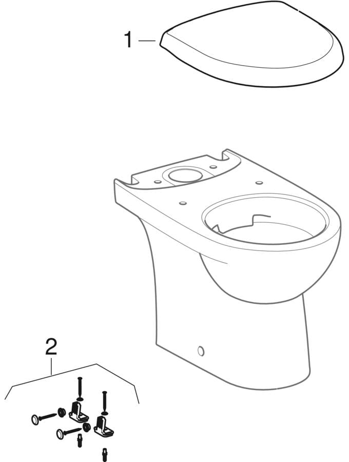 Stojící WC, Rimfree (Geberit Selnova Compact)