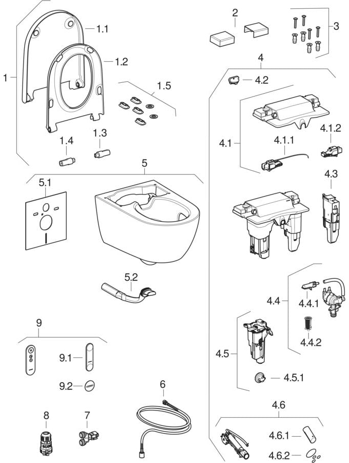 Urządzenia WC z funkcją higieny intymnej Geberit AquaClean Alba, wisząca miska WC - serwis